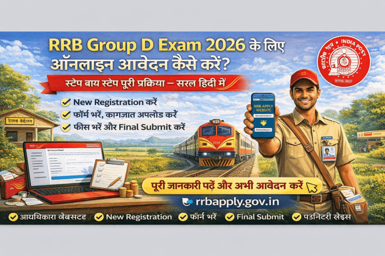 RRB Group D Exam 2026 के लिए ऑनलाइन आवेदन कैसे करें?