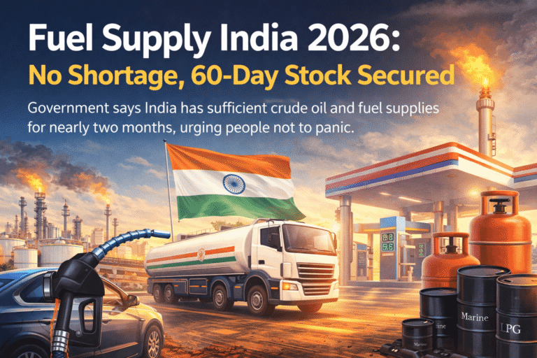 Fuel Supply India 2026: बड़ी राहत, 60 दिन का स्टॉक सुरक्षित