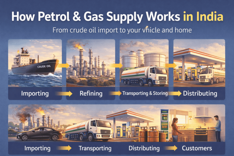 भारत में पेट्रोल गैस सप्लाई कैसे होती है