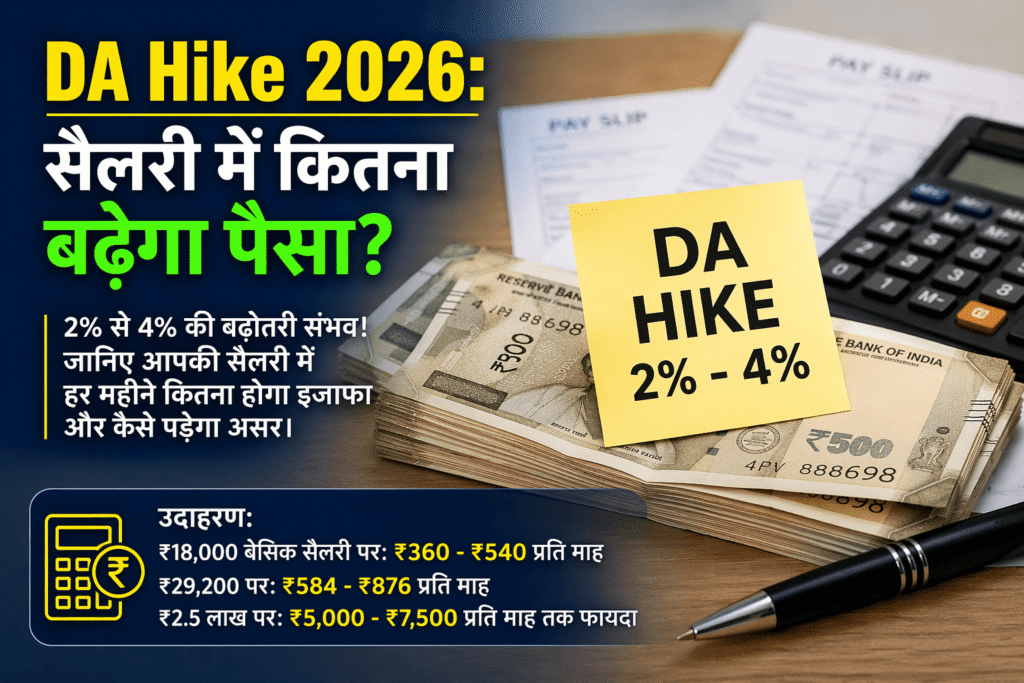 DA Hike 2026: सैलरी बढ़ेगी या नहीं? पूरा कैलकुलेशन समझें