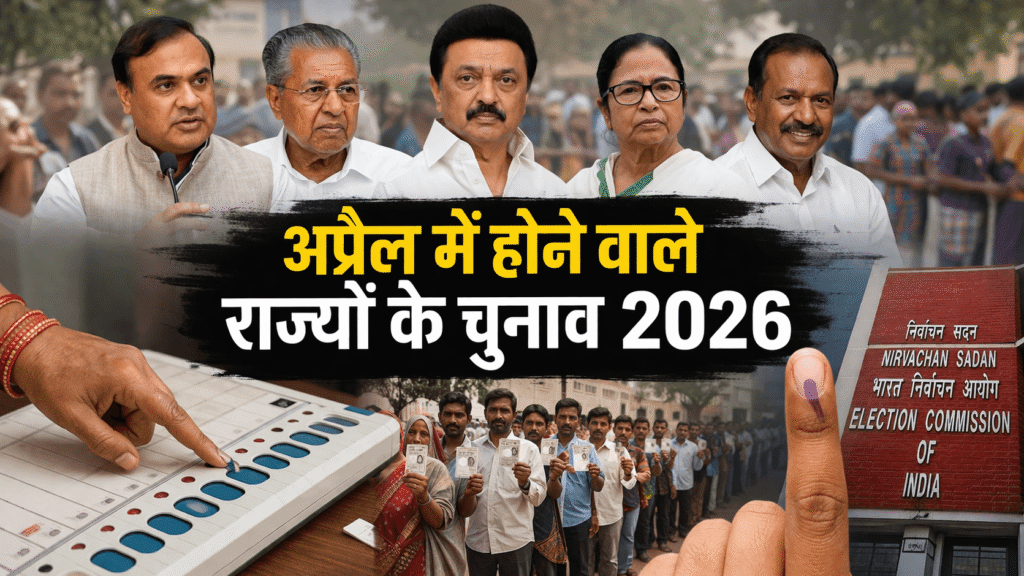 अप्रैल मैं होने वाले राज्यों के चुनाव 2026