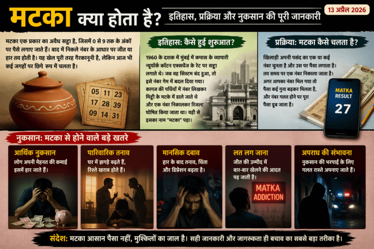 मटका सट्टा क्या होता है: सट्टे की सच्चाई और खतरे 2026